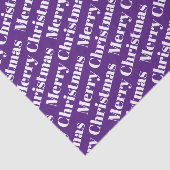 Weiße frohe Weihnachten im lila Urlaub Seidenpapier (Ausschnitt)