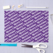 Weiße frohe Weihnachten im lila Urlaub Seidenpapier (Handwerk)