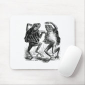 Weiße Frösche tanzen - Vintage Frösche Mousepad (Mit Mouse)