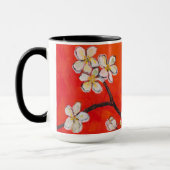 Weiße Fruchtblüten Orangefarbener Duft des Frühlin Tasse (Links)