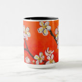 Weiße Fruchtblüten Orangefarbener Duft des Frühlin Tasse (Zentrum)
