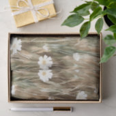 Weiße Frühlingsblumen Geburtstag Seidenpapier (Geschenk)