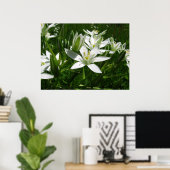 weiße Frühlingsblumen Poster (Heimbüro)