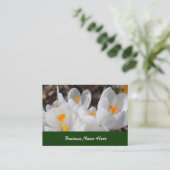 weiße Frühlingsblumen Visitenkarte (Stehend Vorderseite)