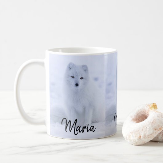 Weiße Fuchs Tasse (Mit Donut)