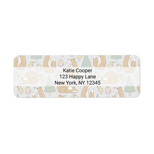 Weiße Füchse, Vögel und Illustrierte Bäume (Vorne)