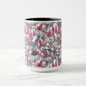 Weiße Fuchsie und Kolibris Tasse (Zentrum)