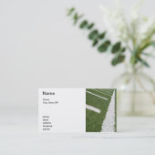 Weiße Fußball-Linien Visitenkarte (Stehend Vorderseite)