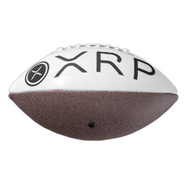 Weiße Fußball mit dem XRP-Logo Football