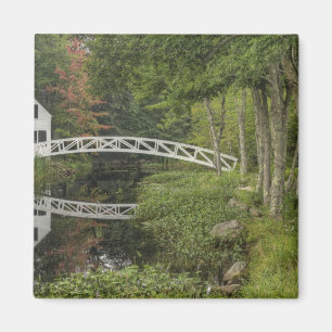Weiße Fußgängerbrücke, Somesville, Mount Desert Magnet