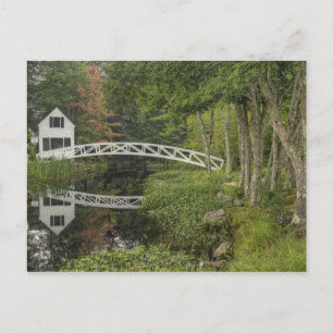 Weiße Fußgängerbrücke, Somesville, Mount Desert Postkarte