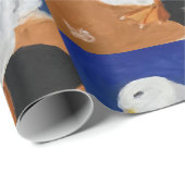 Weiße Gans Geschenkpapier (Rolleneckpunkt)