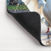 Weiße Gans in einem Spritzbereich Mousepad (Ecke)
