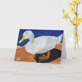 Weiße Gans Karte (Gelbe Blume)