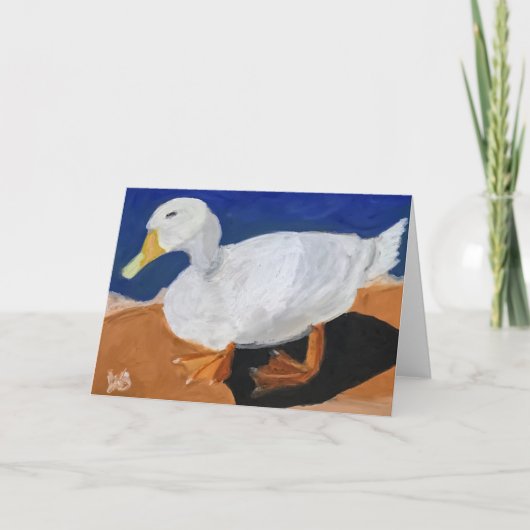 Weiße Gans Karte (Vorderseite)