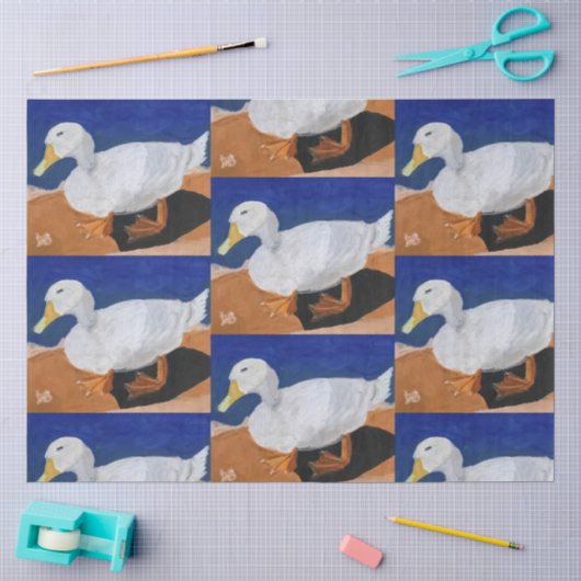 Weiße Gans Seidenpapier (Basteln)