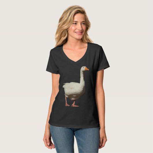 Weiße Gans T-Shirt (Vorderseite Vollansicht)