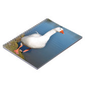 Weiße Gänse auf Gras Notizblock (Linke Seite)