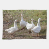 Weiße Gänse Handtuch (Horizontal)