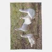 Weiße Gänse Handtuch (Vertikal)