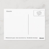 Weiße Gänse in der Nähe des Teiches Postkarte (Rückseite)