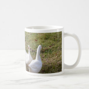 Weiße Gänse Kaffeetasse