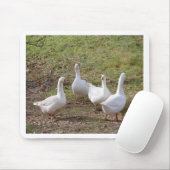 Weiße Gänse Mousepad (Mit Mouse)
