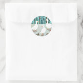 Weiße Gänse Runder Aufkleber (Tasche)