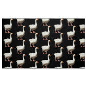 Weiße Gänse - Schwarz Stoff (Fat Quarter (45,7 x 55,9 cm))
