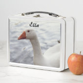 Weiße Gänse und Holzente Metall Lunch Box (Beispiel)