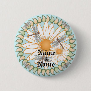 Weiße Gänseblümchen-Anstecknadel Button