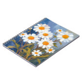 Weiße Gänseblümchen Aquarell Blumen Gemalt Notizblock (Linke Seite)