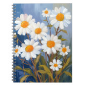 Weiße Gänseblümchen Aquarell Blumen Gemalt Notizblock (Vorderseite)