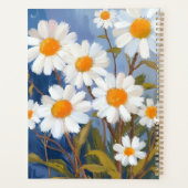 Weiße Gänseblümchen Aquarell Blumen Gemalt Planer (Rückseite)