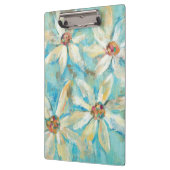 Weiße Gänseblümchen auf Blau Klemmbrett (Links)