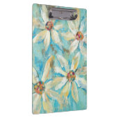 Weiße Gänseblümchen auf Blau Klemmbrett (Rechts)