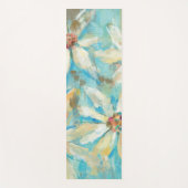 Weiße Gänseblümchen auf Blau Yogamatte (Vorderseite)