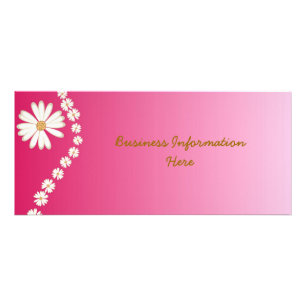 Weiße Gänseblümchen auf Rosa 2012 Werbekarte