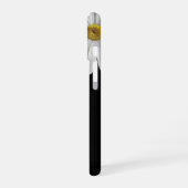 Weiße Gänseblümchen auf Schwarz iPhone 16 Hülle (Linke Seite)