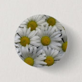 Weiße Gänseblümchen Button (Vorderseite)