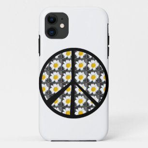 Weiße Gänseblümchen-Friedenszeichen Case-Mate iPhone Hülle