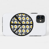 Weiße Gänseblümchen-Friedenszeichen Case-Mate iPhone Hülle (Rückseite (Horizontal))