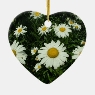 weiße Gänseblümchen frohen Geburtstag Keramik Ornament