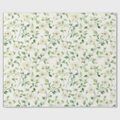 Weiße Gänseblümchen Geburtstag Geschenkpapier (Flach)