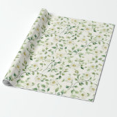 Weiße Gänseblümchen Geburtstag Geschenkpapier (Ungerollt)