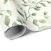 Weiße Gänseblümchen Geburtstag Geschenkpapier (Rolleneckpunkt)