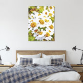 Weiße Gänseblümchen - Gemälde auf Leinwand (Insitu (Schlafzimmer))