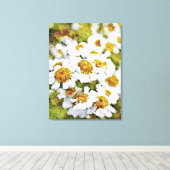 Weiße Gänseblümchen - Gemälde auf Leinwand (Insitu (Holzboden))