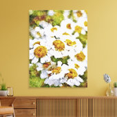 Weiße Gänseblümchen - Gemälde auf Leinwand (Insitu (Wohnzimmer))