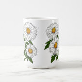 Weiße Gänseblümchen-Gruppe Kaffeetasse (Mittel)